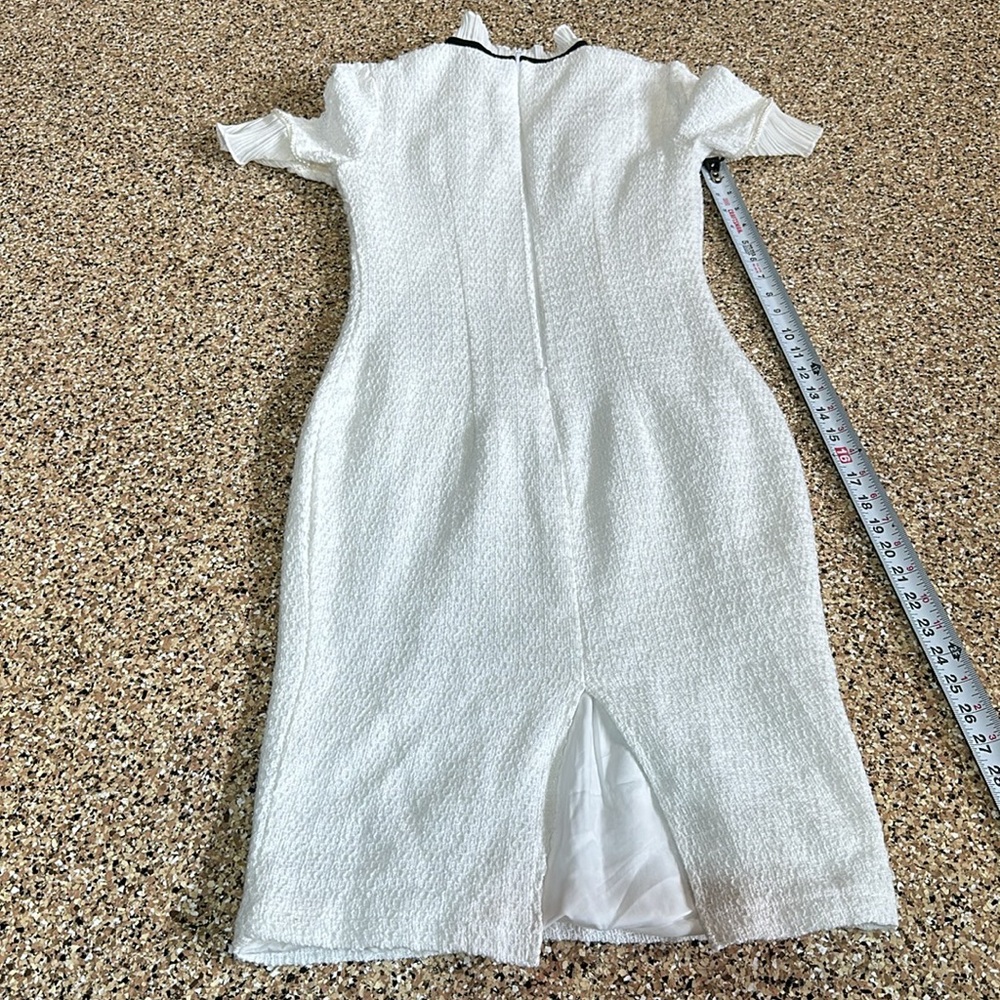 Elegant White Dress With Frills View 6